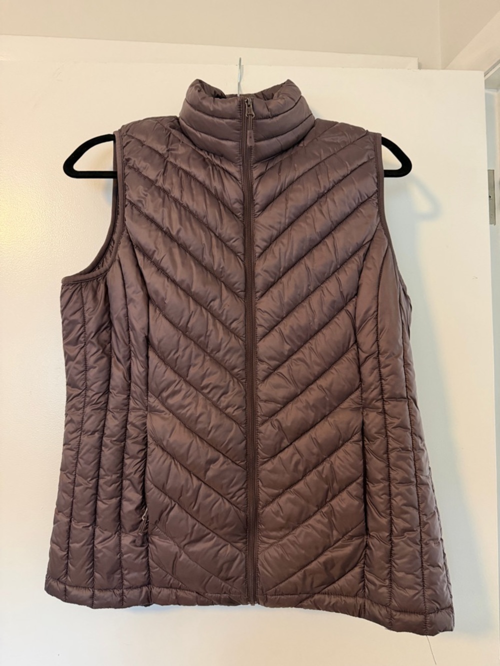 32 Degrees Heat Puffer Vest in Mauve Brown